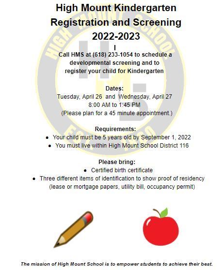 2022-2023 Kindergarten Registration! 